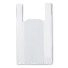 BOLSA CAMISETA RECICLADA 35X45 (PAQ. 100 UND)