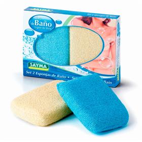 ESPONJA BAÑO RIZO (PAQ. 2 UND)