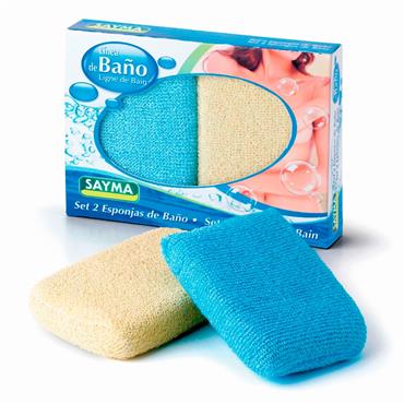 ESPONJA BAÑO RIZO (PAQ. 2 UND)
