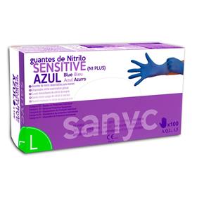 GUANTE NITRILO AZUL SENSITIVE (Est.100 und) T-L