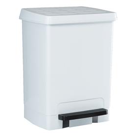 PAPELERA 26 LT PLASTICO PEDAL BLANCO