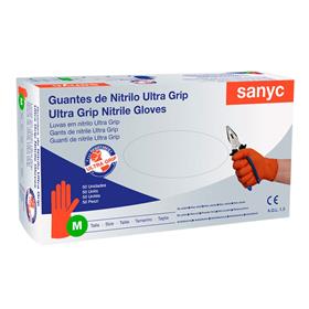 GUANTE NITRILO NARANJA ULTRA GRIP (Est. 50 und) T-M