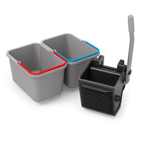 KIT CARRO LIMPIEZA SRK16 (Prensa+2 cubos 17 Lt)