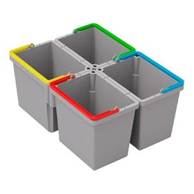 KIT CARRO LIMPIEZA SRK21 (4 cubos de 5 Lt)