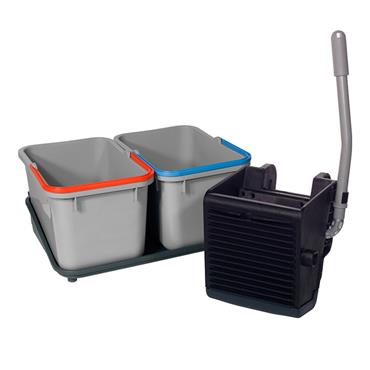 KIT CARRO LIMPIEZA SRK1 (Bandeja+Prensa+2 cubos de 17 Lt)